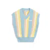 Autry Striped-pattern Knitted Vest In Blue