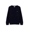 Autry Blue Crew Neck Sweatshirt With Embroidered Logo In Blue