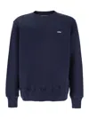 Autry Blue Crewneck Sweater With Logo Embroidered On The Front In Cotton Man In Blue