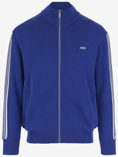 Autry Blue High Neck Logo Sweatshirt
