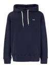 Autry Navy Cotton Hoodie With Drawstring Hood And Contrast Logo In Blue