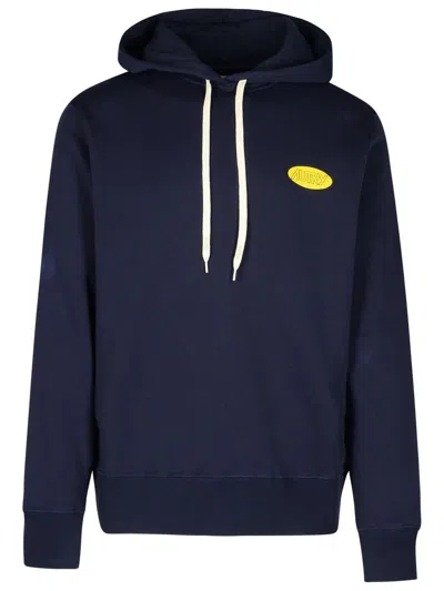 Autry Blue Jersey Hoodie Sweatshirt With Printed Logo