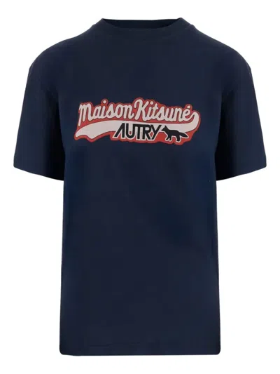 AUTRY BLUE LOGO T-SHIRT