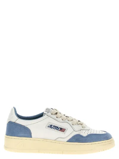 Autry Blue Medialist Leather Sneakers