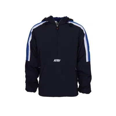 AUTRY AUTRY BLUE NYLON SHELL MEN'S JACKET
