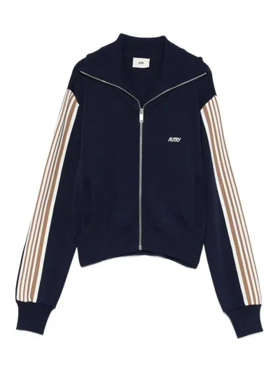AUTRY BLUE SWEATSHIRT WHITE STRIPES