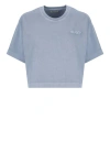 Autry Boxy Fit Cropped T-shirt In Blue