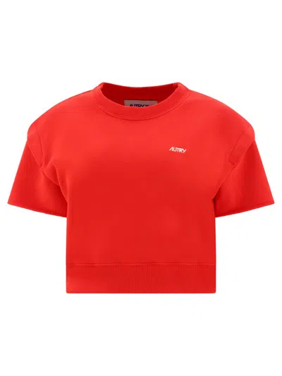 Autry Boxy Fit Swearshirt In Red