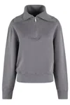 Autry Boxy Grey Cotton Sweatshirt In Gray