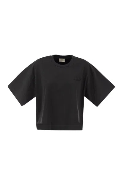 Autry Boxy T-shirt With Logo In Black