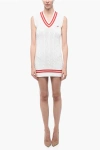 Autry Braided Cotton V-neck Sweater