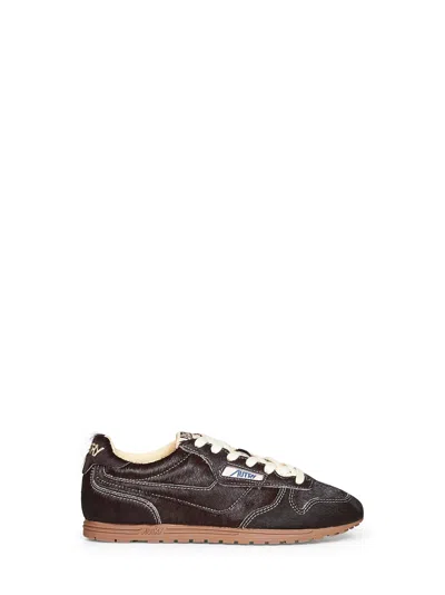 Autry Brown Calf Hair Windspin Sneakers