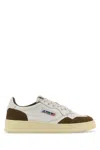 Autry Low Sneaker With Contrast Panels And Perforated Detailing In Brown