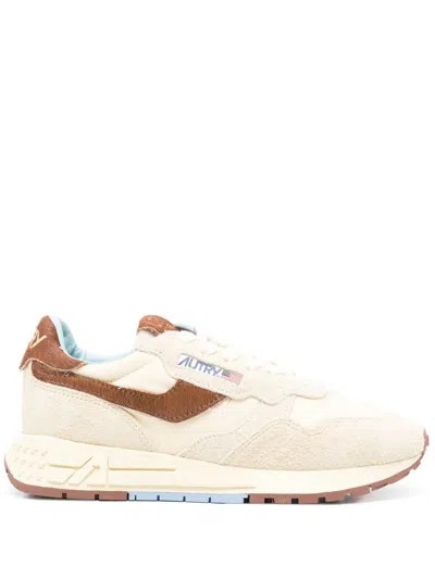 Autry Brown Leather Sneakers In Multi