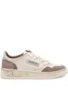 Autry Super Vintage Low Sneakers In Burn And Silver In Brown