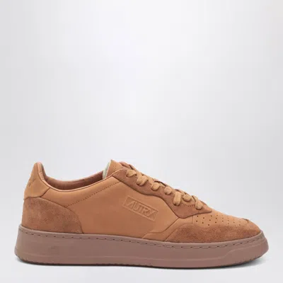 Autry Brown Medalist Sneakers In Nappa And Suede