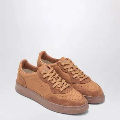 Autry Brown Medalist Sneakers In Nappa And Suede