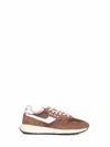 Autry Brown Leather Sneakers With Timeless Design In Brown