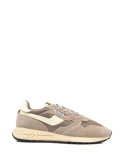 Autry Brown Suede Reelwind Low Sneakers In Neutral
