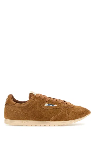 AUTRY BROWN SUEDE WINDSPIN SNEAKERS