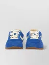 Autry Windspin Leather-trimmed Brushed Suede Sneakers In Blue