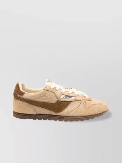 Autry Calf Hair Sneakers Reelwind In Neutral
