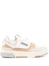 Autry Woman Sneakers Cream Size 8 Leather, Textile Fibers