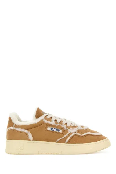 Autry Camel Suede Medalist Sneakers In Brown
