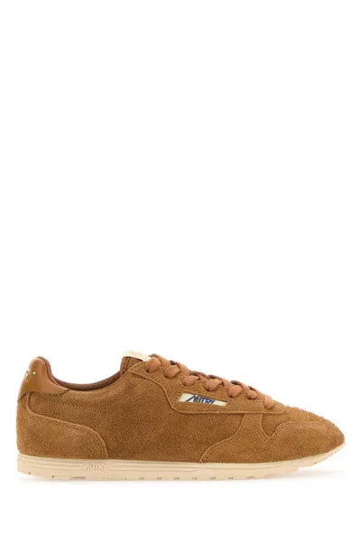Autry Camel Suede Windspin Sneakers In Blue