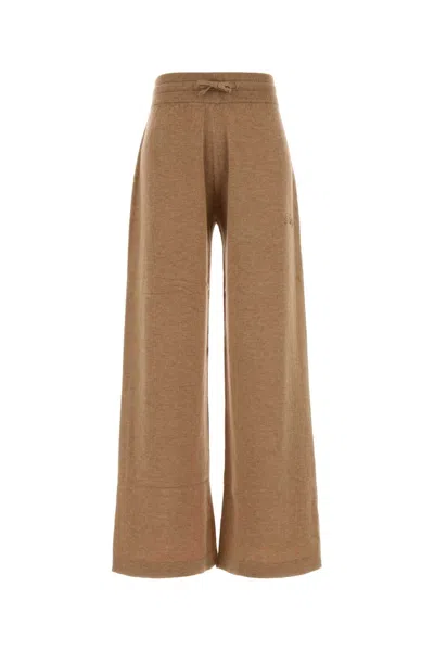 Autry Camel Wool Blend Joggers For Women In Brown