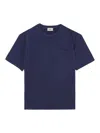 Autry Crew Neck Logo Embroidered Short Sleeve T-shirt In Azul