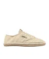 Autry Canvas Espadrille Sneakers Featuring Jute Sole In Neutral