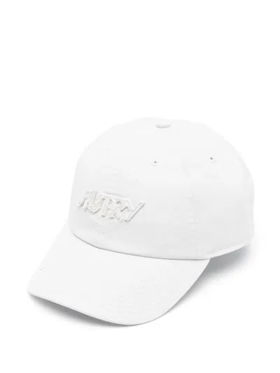 Autry Logo Embroidered Baseball Cap In White