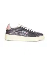 Autry Capsule Purple Sequin Dallas Low Sneakers In Black