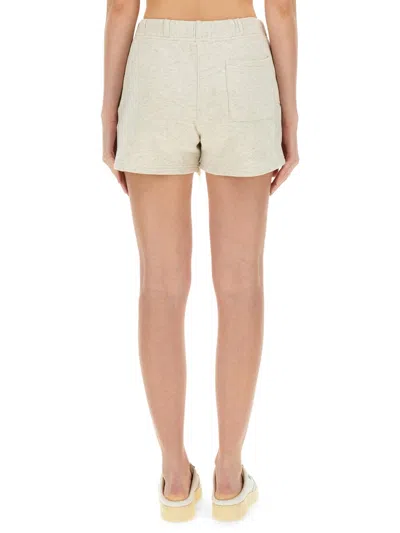 Autry Casual Mini Sweatshirt Shorts For Women In Beige