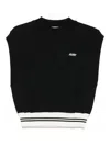 Autry Logo Embroidered Cropped Top In Black