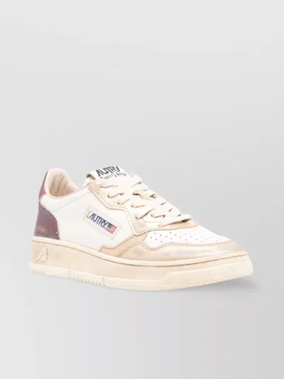 Autry Champion Low-top Sneakers With Perforated Rubber Sole In Neutral