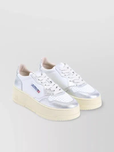 Autry Chunky Rubber Platform Sneakers In White