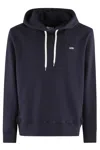Autry Navy Cotton Hoodie With Drawstring Hood And Contrast Logo In Blue