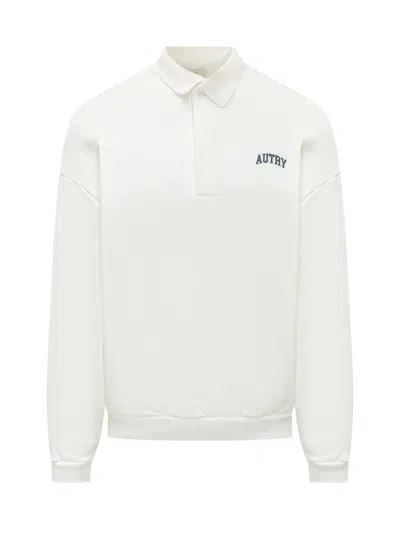Autry White Cotton Sweatshirt In Neutral