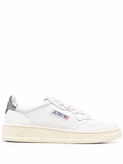Autry Classic Low-top Sneakers With Logo Patches In White