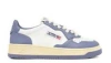 Autry Medalist Low Sneakers Leather Bicolor Paneling Perforated Sole In White