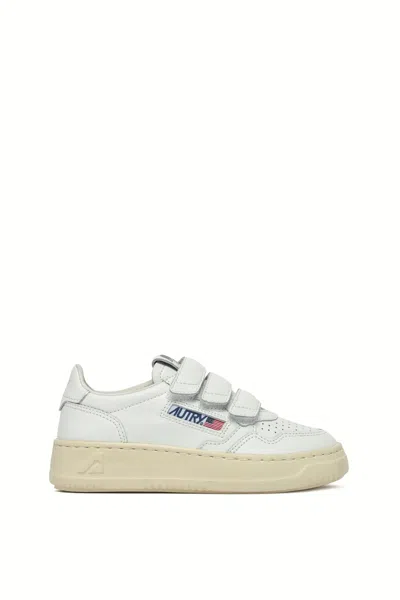 Autry Classic Mini Flat Shoes For Boys In White