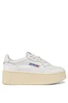 Autry Low Top Medialist Platform Sneakers In White