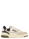Autry Low Top Sneakers Leather Accents In Neutral