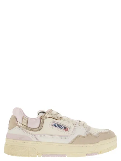 Autry Clc - Womens Low Sneaker In White/pink