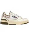 Autry Sneakers Clc Low In Whisper White Lizard And Platinum Leather In Multi