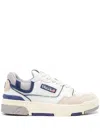 Autry White Blue Lace Up Sneakers In Mult/mat Tw Blue/blue