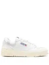 Autry 'clc' White Low Top Sneakers With Logo Patch On Tongue And Side In White
