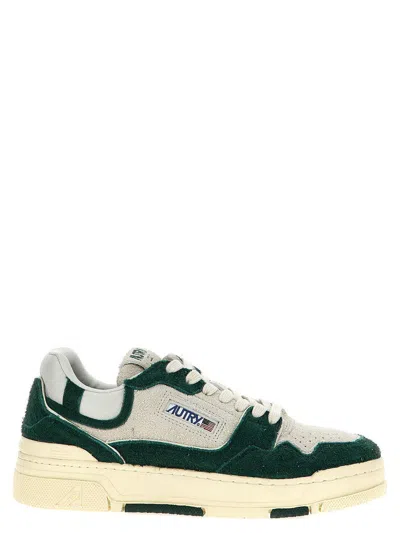 Autry Clc Low Leather And Suede Sneakers In Multicoloured